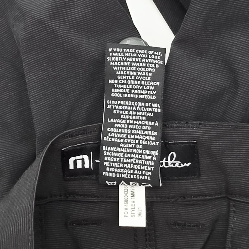 Travis Mathew Mens Sz 34 Beck Shorts Black Performance‎ Golf Lightweight Stretch